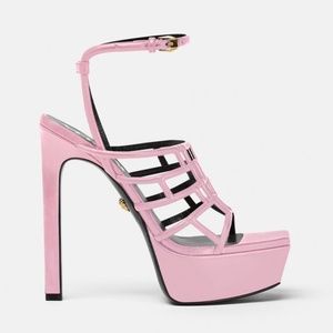 Versace Greca Maze Sandals -- Light Pink